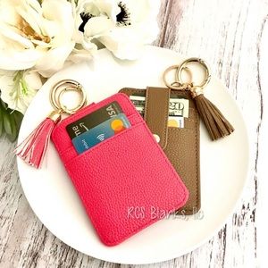 Card wallet keychains! Can add monogram!